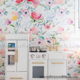 floral wallpaper girls nursery