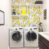 lemon wallpaper laundry room