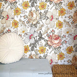vintage floral wallpaper peel and stick