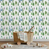 forest nursery wallpaper