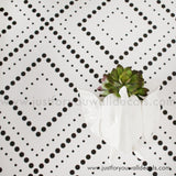 Geometric Diamond Dot Wallpaper, peel and stick, removable wallpaper