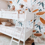 retro boho floral wallpaper peel and stick removable