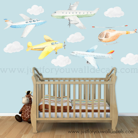 Airplane Wall Decals - Nursery Wall Decals