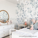 girls room floral wallpaper peel and stick