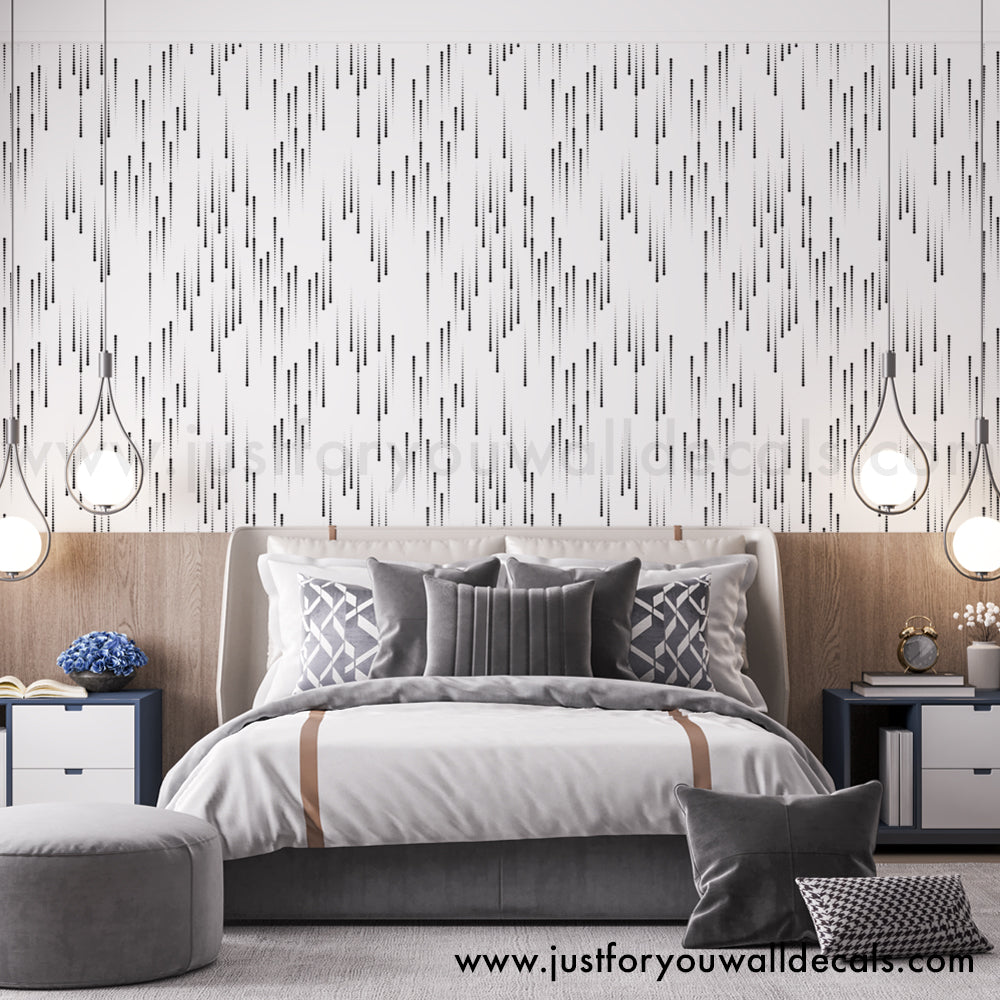 Modern black and white peel and stick wallpaper, geometric wallpaper, polka dot wallpaper, circle dot wallpaper, peel and stick, removable wallpaper, pre pasted wallpaper