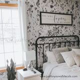 black and white bedroom floral wallpaper peel and stick