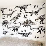 Large black and white dinosaur wallpaper boys room peel and stick, black and white dinosaur wallpaper, toddler boy wallpaper removable