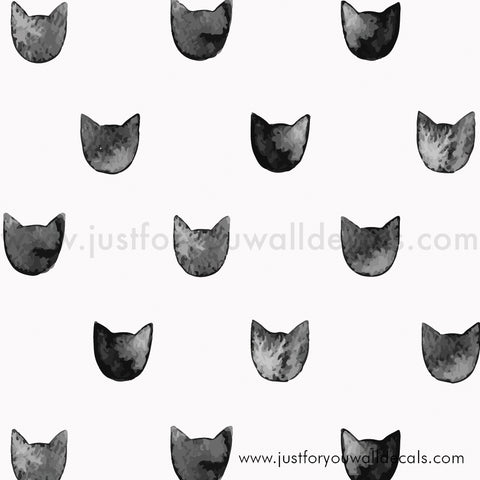 Black And White Cat Silhouette Wallpaper