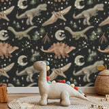 dinosaur peel and stick boys room wallpaper