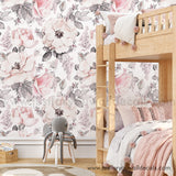 nursery floral wallpaper peel and stick