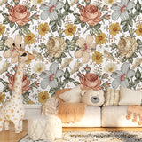 wildflower floral wallpaper peel and stick