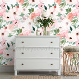girls nursery floral wallpaper