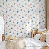 Butterfly wallpaper peel and stick removable