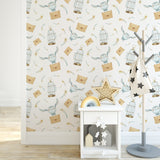 Harry potter peel and stick nursery wallpaper, removable, harry potter nursery wallpaper, peel and stick, pre-pasted wallpaper.
