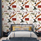 Harry Potter Peel and Stick Wallpaper, Hogwarts Wallpaper, Harry Potter Gryffindors Peel and Stick Removable Wallpaper, Pre-Pasted Wallpaper, Teen Harry Potter Wallpaper