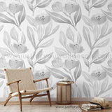 black and white floral wallpaper peel and stick