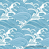 Wave wallpaper, kids wallpaper, nautical wallpaper, large blue wave ocean wallpaper, beach wallpaper, boy nursery wallpaper  wallpaper peel and stick wallpaper, pre pasted wallpaper, removable