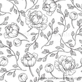 black and white peony wallpaper peel and stick