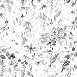 black and white girl nursery floral wallpaper peel and stick