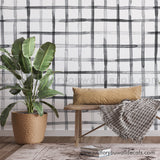 Black and White Plaid Wallpaper - Plaid to be Here