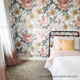 girl nursery floral wallpaper