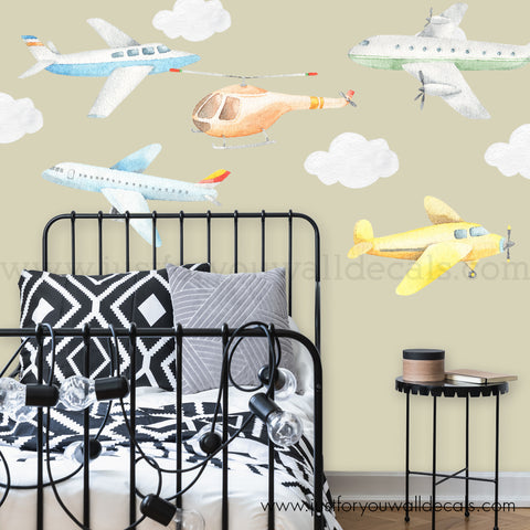 Airplane Wall Decals - Nursery Wall Decals