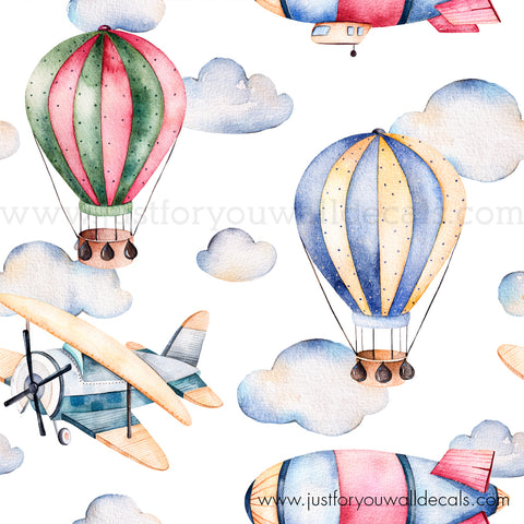 Sample Hot Air Balloon And Airplane Wallpaper