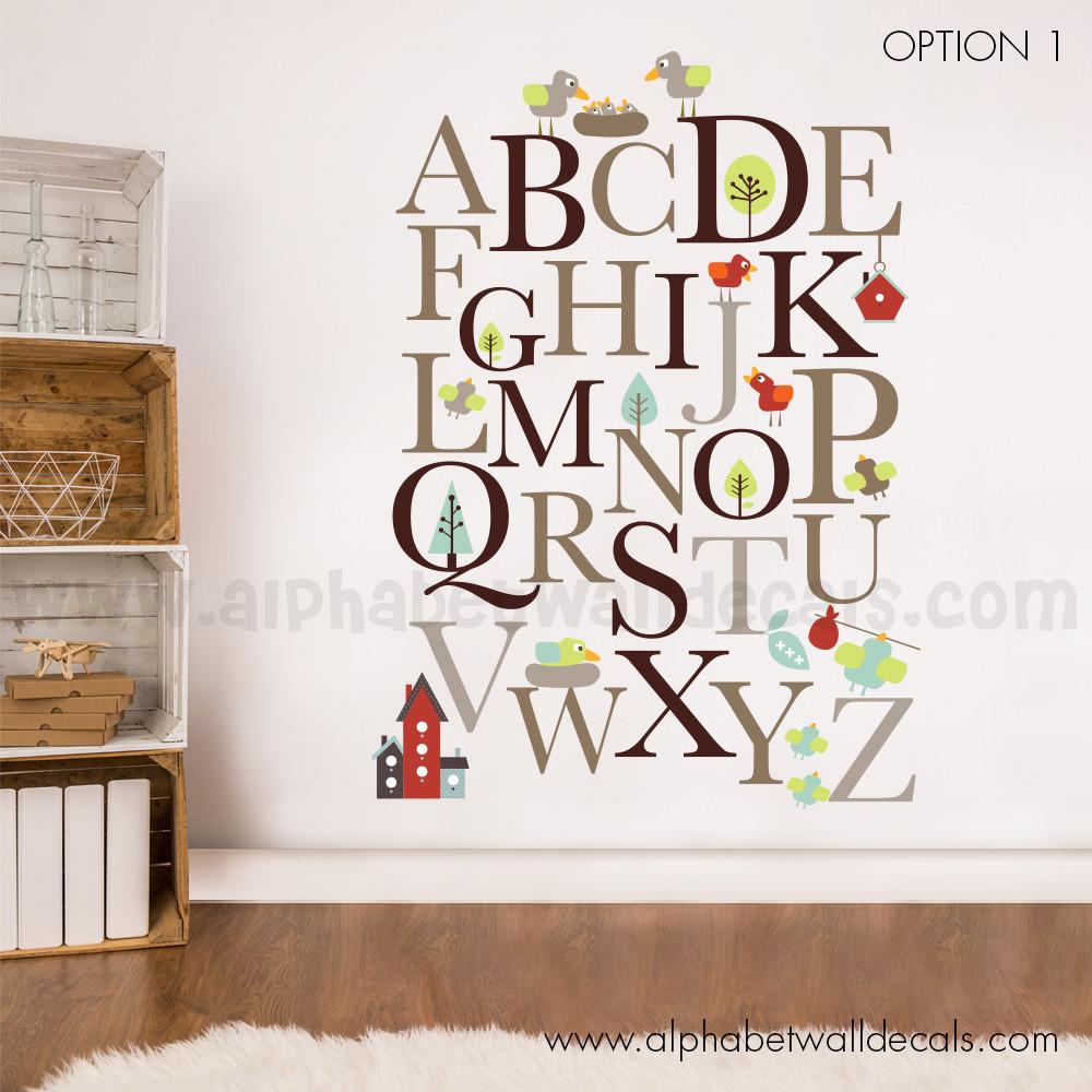 alphabet wall decal