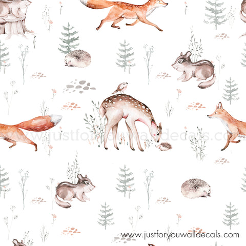 woodland animal wallpaper