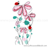flower wall decal