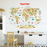kids map wall decal