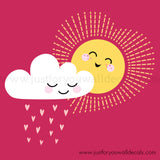 Sun and Cloud Wall Decal