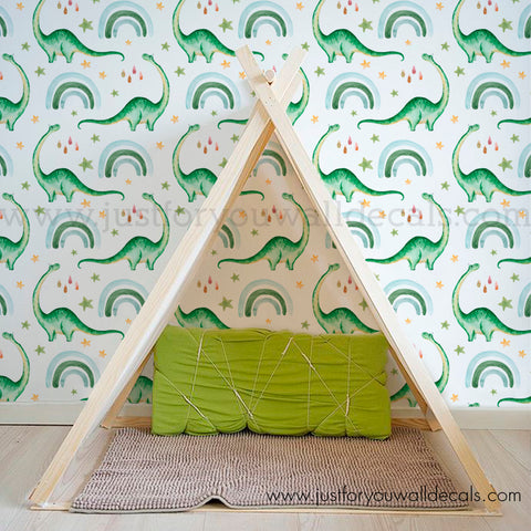 Dino Dinosaur kids wallpaper peel and stick removable
