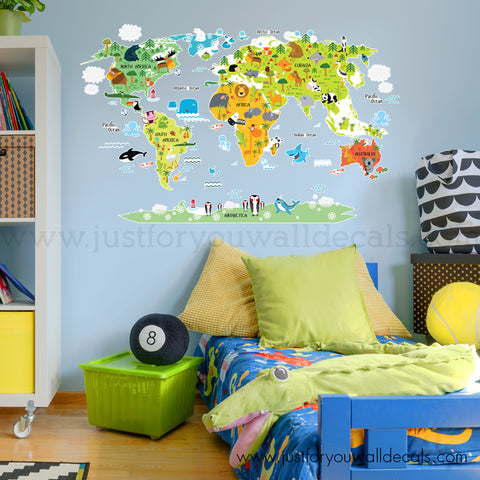 map wall decal