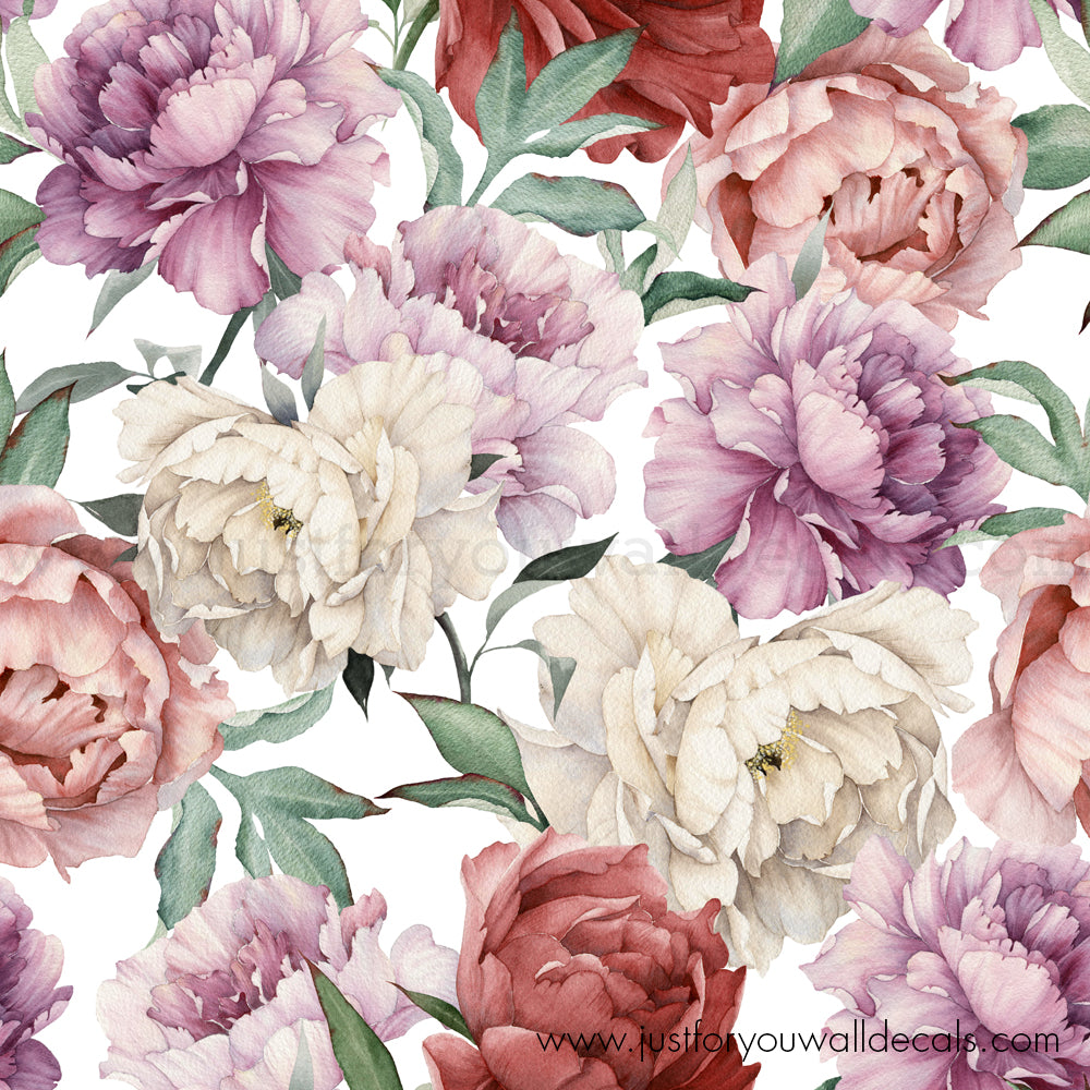 peony floral wallpaper